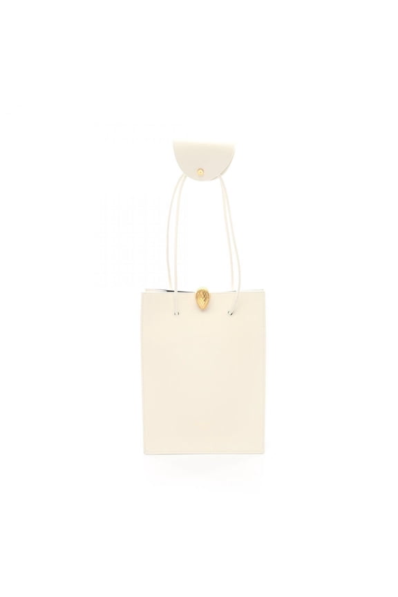 Pre-Owned BVLGARI x ALEXANDER WANG Serpenti Tote Bag, Leather Handbag, Women's, White