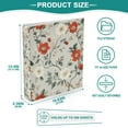 thumbnail image 3 of FORMRS 3 Ring Binder 1/2 inch with Pockets Set of 2 Clip Board 200 Sheets Capacity, Red and White Floral Pattern, 3 of 8