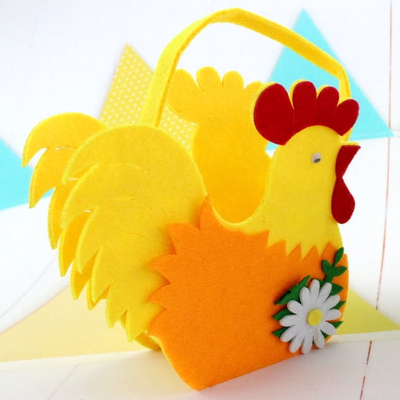 ETHZZLE Easter Basket Made of Eco Friendly Non Woven Fabric Assorted Color for Hold Favors