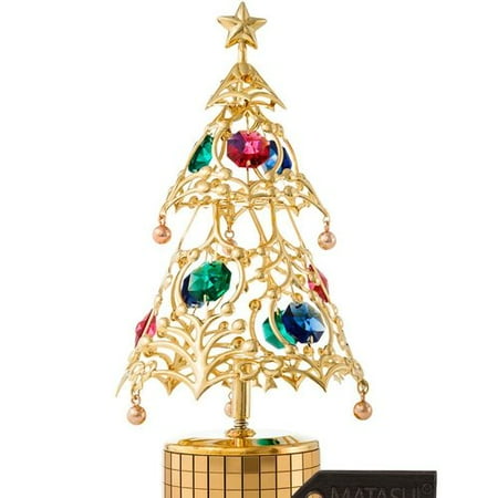 Matashi Crystal Christmas Tree Wind-Up Deck the Halls Decorative Music Box - Walmart.com