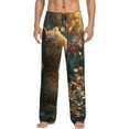 thumbnail image 1 of Fotbe Sunshine Butterfly Flower Bear Pantalones de Pijama para Hombre, Pantalones de Dormir, Pantalones de Casa con Cintura Ajustable y Bolsillos-Small, 1 of 6