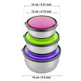 thumbnail image 2 of 3 PCS Mixing Bowls Set Stainless Steel with Lids for Food Storage and Preparation, 2 of 5