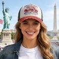 thumbnail image 2 of Lispipm Women's Classic Vintage Distressed Baseball Cap Washed Cotton Travel Camping Adjustable Fit Hats Casual Daily Caps Orange, 2 of 5