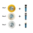 thumbnail image 3 of LINE10 Tools 8-inch Airway Buffing Wheel Kit with Three-Step Compound and Angle Grinder Buffer Extension Adapter for Polishing Hard Metals, 3 of 9