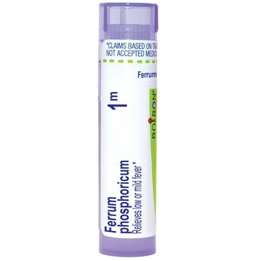 Boiron Ferrum Phosphoricum 1M, Homeopathic Medicine for Low Or Mild Fever, 80 Pellets