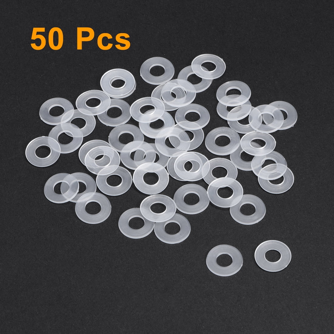 Unique Bargains Flat Nylon Washers for Screws Bolts M6 Screw Bolt 13mm OD 1mm Thick