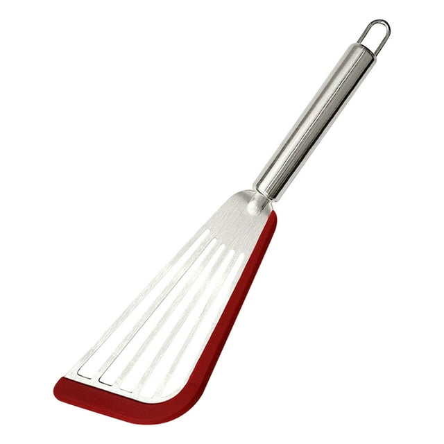 Non-Stick Silicone Fish Spatula – Stainless Steel Turner for Delicate Cooking and Pancake Flipping