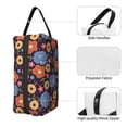 thumbnail image 3 of Goofa Leaves Flower Printed Toiletry Bag with Handle,Large Capacity Travel Makeup Cosmetic Bag for Women, Carry on Airport Airline Compliant Bag, 3 of 9