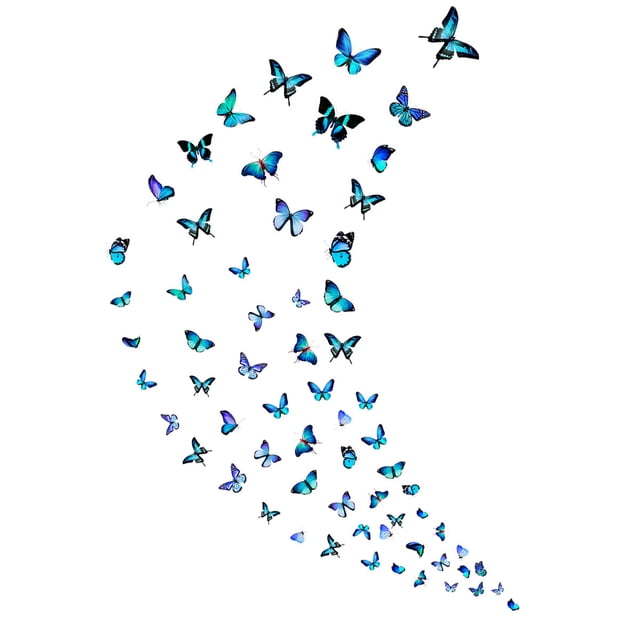 Agiferg Butterfly Wall Decor Butterfly Wall Sticker, Separate Room Decor, Girls Room Decor Aesthetics, Butterfly Party Decor Wall Sticker For Living Room Dorm Murals