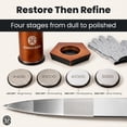 thumbnail image 2 of Rolling Knife Sharpener Kit, Magnetic 5-Angle Base Knife Sharpener with 4 Diamond & Ceramic Discs, Cut-Resistant Gloves Included, Knife Sharpener for Kitchen Made Easy Chef & Pocket Knives, 2 of 3