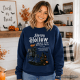 thumbnail image 5 of Headless Horseman Sleepy Hollow Halloween Dark Sweatshirt, Dead and Breakfast Retro Sweater, 5 of 9