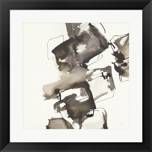 Great Art Now Stacked I Greige by Chris Paschke Framed Wall Art 20"W x 20"H