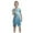 Sky Blue, variant on CAICJ98 Kids Girls Dance 2 Piece Outfits Shiny Tie Knot Crop Top and Metallic Asymmetrical Skirt for Dancing Rave Festival (Gold,9-10 Years)