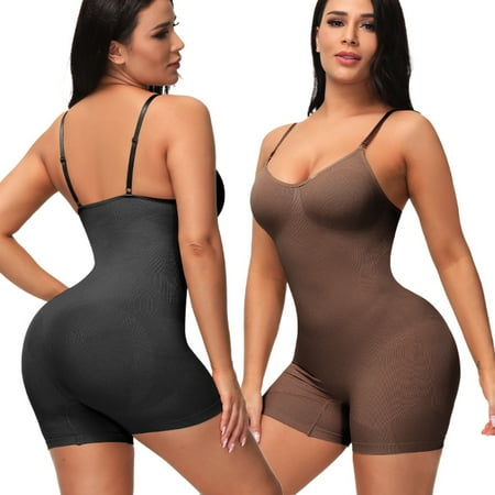 

Women Seamless Full Body Shapewear Tummy Control Butt Lifter Body Shaper Thigh Slimmer High Waist Bodysuit with Straps