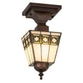 thumbnail image 3 of Meyda Tiffany 139925 Diamond Band Mission 7" Wide Semi-Flush Ceiling Fixture - MultiColor, 3 of 5