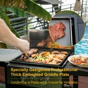 Sophia & William 3-Burners Gas Griddle Portable Flat Table Top BBQ Grill 33,000 BTU