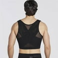 thumbnail image 4 of Men Chest Shape Vests Male Lift Supporting Posture Control Breast Gynecomastia Professional Slimming Tank Top Correct Corset Compressing Compression No.2, 4 of 9
