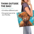 thumbnail image 2 of Balery Cute Cow Sunflowers Art Bolsa Tote Estilo Estético con Cremalleras, Bolsa de Hombro, Bolsa de Compras Grande y Plegable, 2 of 8