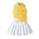 thumbnail image 4 of Conjunto de falda y top de moda sin mangas con falda plisada para niña en primavera., 4 of 9
