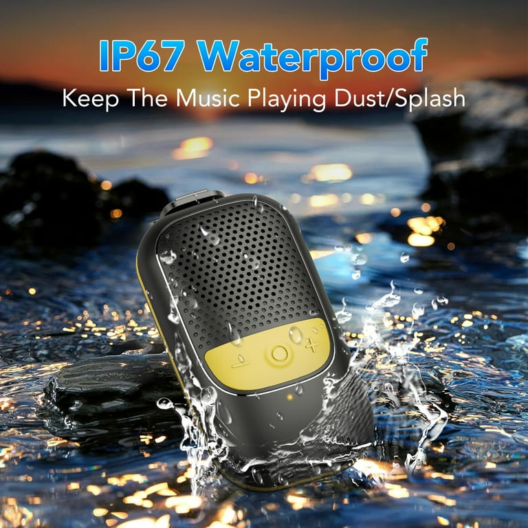 Wearable Bluetooth Speaker, Clip-On Wireless Portable Speaker with Built-in Mic for Hands-Free Music and Calls Stereo Loud Sound Mini Outdoor Wearable for Running Cycling Hiking (Green