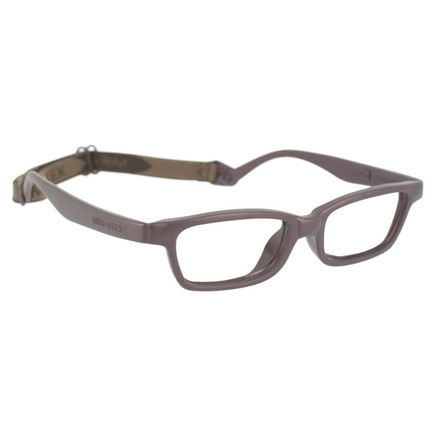Miraflex Mayan42 Dark Brown Kids Glasses Age 57Yr