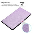 thumbnail image 4 of Dteck Case for Samsung Galaxy Tab A 8.0" SM-T290 T295 (2019 Released),Magnetic Bling Glitter PU Leather Card Holder Wallet Folio Kickstand Shockproof Cover 8-inch, Purple, 4 of 5