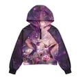 thumbnail image 4 of Xoenoiee Hummingbird Rose Flower Print Half Zip Hoodies for Girls Kids Loose Fit Lightweight Hiking Sportswear Oversized Sweatshirt Fashion Clothes Tops with Pocket, Size 7-8 Years, 4 of 7