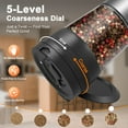 thumbnail image 4 of Electric Salt and Pepper Grinder Set – Automatic Rechargeable Pepper Mill with LED Battery Display & USB‑C Charging Base, 5‑Level Adjustable Stainless Steel Spice Mill for Kitchen, Dining & Camping, 4 of 9