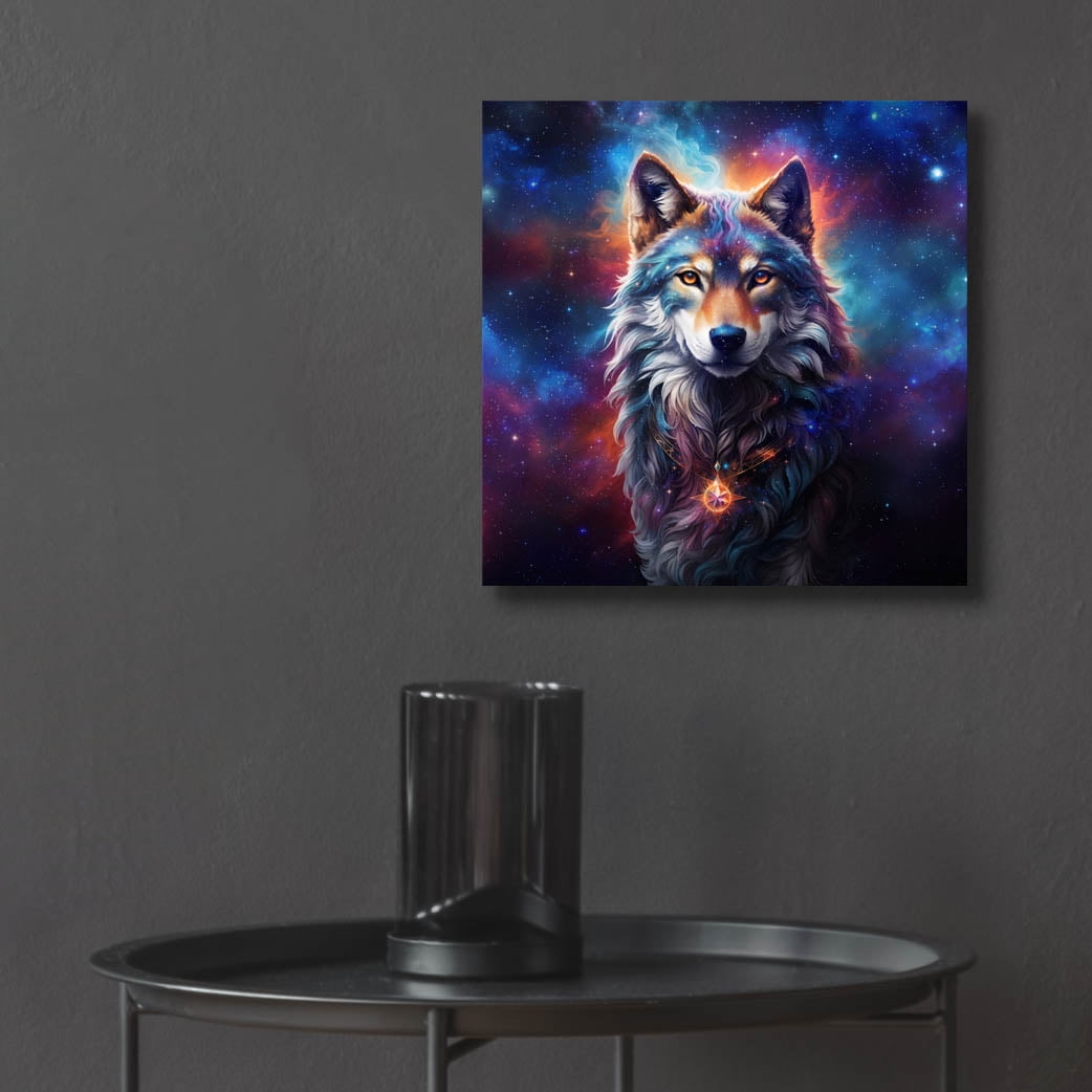 Epic Art 'Astral Spirit Wolf' by Cameron Gray, Acrylic Glass Wall