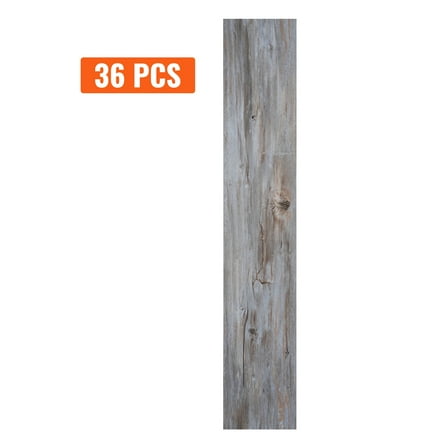 KFFKFF 36 Pieces Self Adhesive Vinyl Floor Tiles Wood Grain 0.62mm Thick Vintage