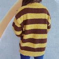thumbnail image 4 of YABCSAZ Sweaters for Women Casual Crewneck Striped Sweaters Long Sleeve Fuzzy Knit Shirts Oversized Chunky Warm 2024 Fall Pullover Loose Fit Soft Sweaters Top Trendy Outfits, 4 of 6
