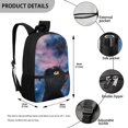 thumbnail image 5 of Uourmeti Black Cat Starry Sky Pattern Large Capacity Backpack for Camping School, Premium Wear Resistant Big Capacity School Bag Side Mesh Pockets School Backpack, 5 of 6