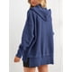 thumbnail image 5 of Sudadera con capucha PRETTYGARDEN a la moda 2024 con botones y cuello en V, color azul, 5 of 5