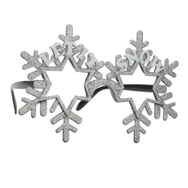 Let It Snow Brillo Lentes de Nieve Navidad año de nuevo Fancy Dress