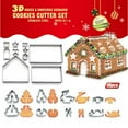 thumbnail image 1 of Faburo 14 Stück Platzchen Ausstechformen Weihnachten Plätzchenformen Set Druckform Edelstahl Backform Verschiedene Formen zum Backen von Kekse Kuchen (Ausstechformen für Weihnachten) Ormromra LN-0878, 1 of 7