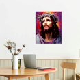 thumbnail image 2 of Jesus Christ Wall COMIO Watercolor Christian Jesus Portrait Picture Canvas Abstract Painting Modern COMIOwork for Bedroom Living Room Bathroom Decor,Ready to Hanging,12x16 Inchs, 2 of 4
