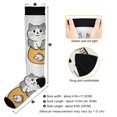 thumbnail image 3 of FORMRS Womens Knee High Socks Casual Long Thick Travel Daily Wear, 1 Pair, Gray Cute Cat, 3 of 6