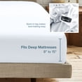 thumbnail image 6 of Bare Home 2-Pack Fitted Sheets - Premium 1800 Collection - Ultra-soft - Deep Pocket - Full, White, 6 of 7