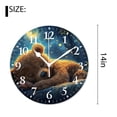 thumbnail image 2 of 14 Inch Wall Clock Battery Operated Silent Clock Decorative for Office, Kitchen, Outdoor, Living Room，Sleeping Bear on Moon Hanging Star Cute, 2 of 4