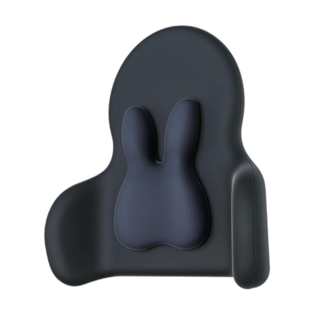 Almohada de apoyo lumbar, cojín trasero, transpirable, suave para conductores de sofás de avión Gris