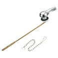 thumbnail image 1 of Uxcell 1 juego de mango de inodoro universal de montaje frontal con cadena ABS Hierro, 1 of 6