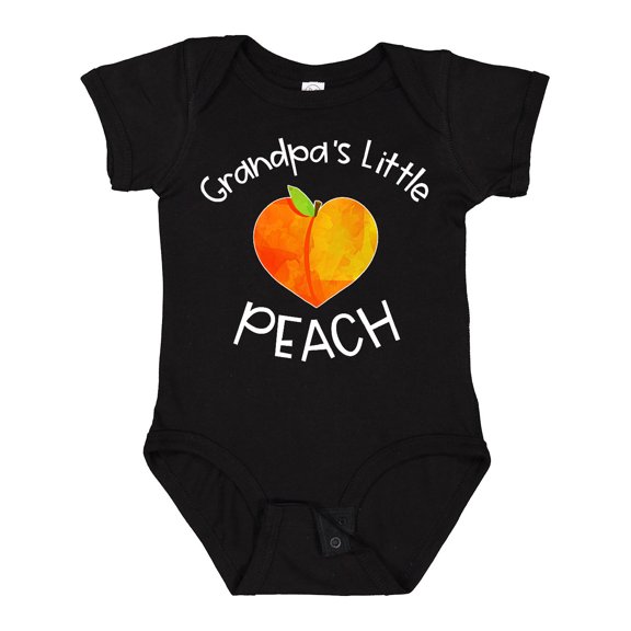 Inktastic Grandpa's Little Peach Cute Peach Heart Boys or Girls Baby Bodysuit