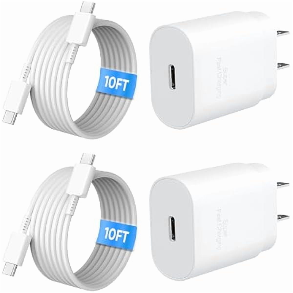 Eryueer Super Fast Charger Type C, 25W USB C Wall Charger Fast Charging Compatible with Samsung Galaxy S24 Ultra/S24/S24+ /S23 Ultra/S23 /S22 Ultra/S22/S21 Ultra/S20 /Note 10 20 with 10ft Type C