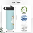 thumbnail image 4 of Yiaed funny goose Print Water Bottle with Straw Lid, Stainless Steel Double Wall Insulated Water Bottle | Leak-Proof and Spill-Proof Water Bottle, 4 of 8