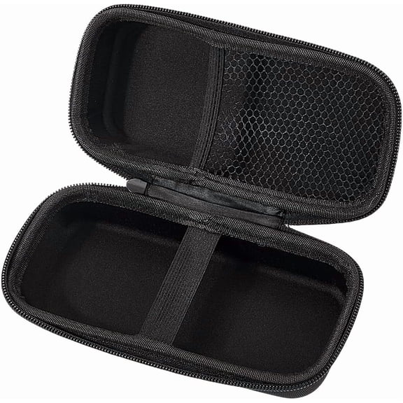 Electronic Organizer Bag Black Polyester Portable Waterproof Double Layers Capacity Case Simple Hard Sided Slim Art Pouch Zipper Box Bags for Cord Charger Phone Earphone