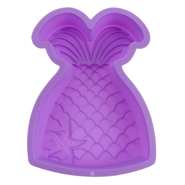 BRIGHTFUFU Molde para pastel de sirena con dibujos animados, molde para hornear cupcakes, molde antiadherente para hornear cupcakes