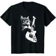 thumbnail image 2 of Rock Cat Playing Guitar para hombre, camiseta de gran tamaño, hip hop, informal, algodón, diario, cuatro estaciones, ropa de calle, 2 of 4