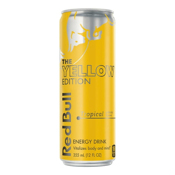 Red Bull Yellow Edition Energy Drink, Tropical, 114mg Caffeine, 12 fl. oz. Can