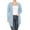 Slate Blue, variant on Women's Plus Size Casual Draped Open Front Long Sleeves Solid Cardigan
