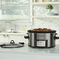 thumbnail image 3 of Crockpot 7-Quart Easy-to-Clean Cook & Carry Slow Cooker, Stainless Steel, 3 of 7